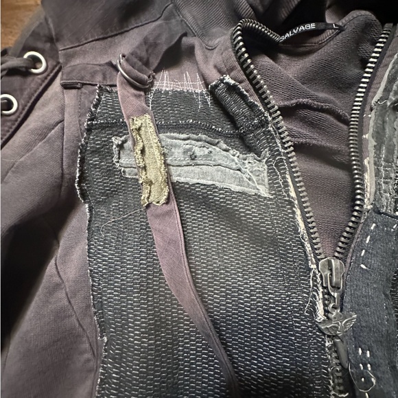 Salvage Gray Lace-Up Sweatshirt - Picture 4 of 10